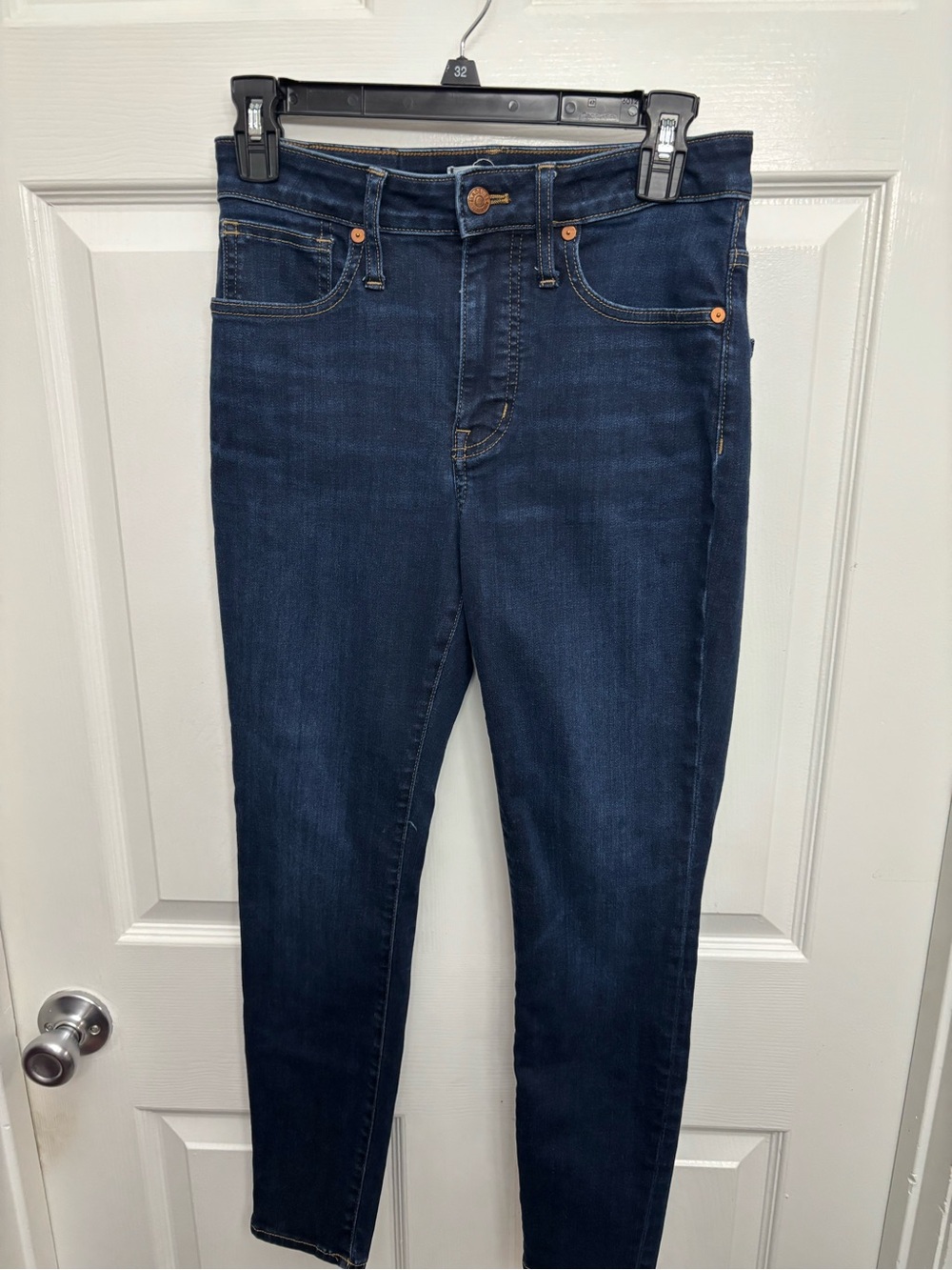 Madewell Women’s Indigo Dark Wash Curvy High-Rise Skinny Jeans, Sz 26P